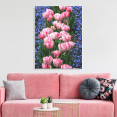 Canvas Art-roze tulpen (Insitu (Woonkamer))