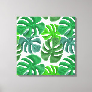 Canvas Art-Tropical Palm Print