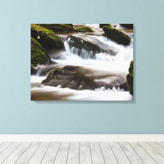 Canvas Art-Waterfall (Insitu (Houten vloer))