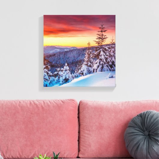 Canvas Art-Winter Scene (Insitu (Woonkamer))