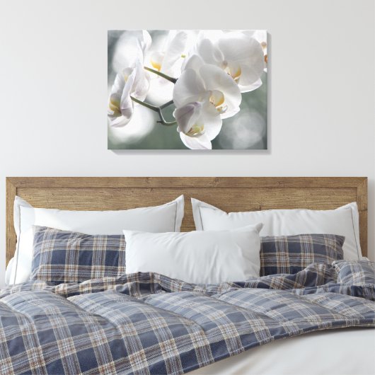Canvas Art-witte orchideeën (Insitu (Slaapkamer))