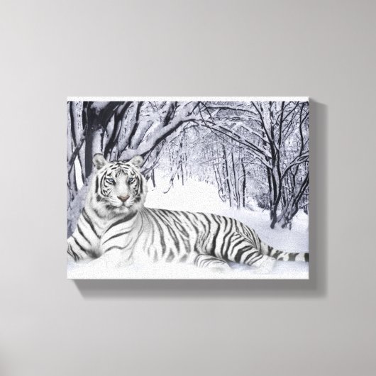 Canvas Art witte tijger (Voorkant)