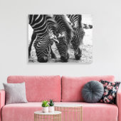 Canvas Art-Zebra's Afdruk (Insitu (Woonkamer))