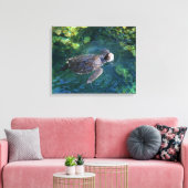 Canvas Art-Zee Turtle Afdruk (Insitu (Woonkamer))