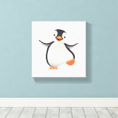 Canvas - Baby Penguin (Insitu (Houten vloer))