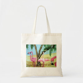 Canvas Bag "The Florida Flamingos" Tote Bag