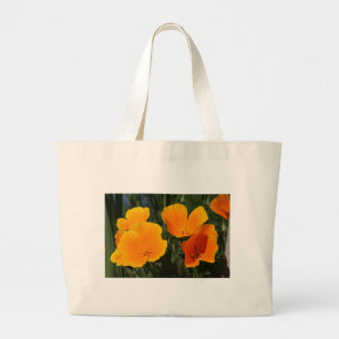 Canvas Bag, "VIER CALIFORNIA POPPIES" Grote Tote Bag