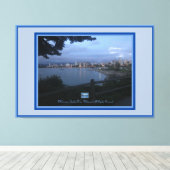 Canvas Blauw (Water Front 111) RFPMDesigns ©️2019/ (Insitu (Houten vloer))