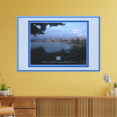 Canvas Blauw (Water Front 111) RFPMDesigns ©️2019/ (Insitu (Woonkamer))