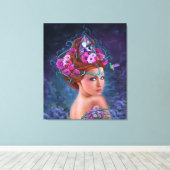 Canvas Bloem koningin (Insitu (Houten vloer))