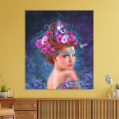 Canvas Bloem koningin Afdruk (Insitu (Woonkamer))