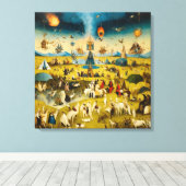 Canvas Bosch and the Fury of Burning Man (Insitu (Houten vloer))