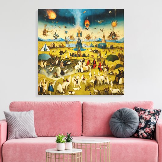 Canvas Bosch and the Fury of Burning Man (Insitu (Woonkamer))