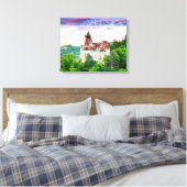 Canvas Bran Castle Afdruk (Insitu (Slaapkamer))