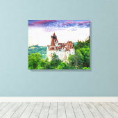 Canvas Bran Castle Afdruk (Insitu (Houten vloer))