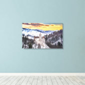 Canvas Bran Castle Afdruk (Insitu (Houten vloer))
