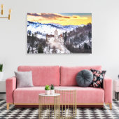 Canvas Bran Castle Afdruk (Insitu (Woonkamer))