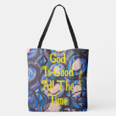 Canvas canvas tas: "God is altijd goed Draagtas (Achterkant)