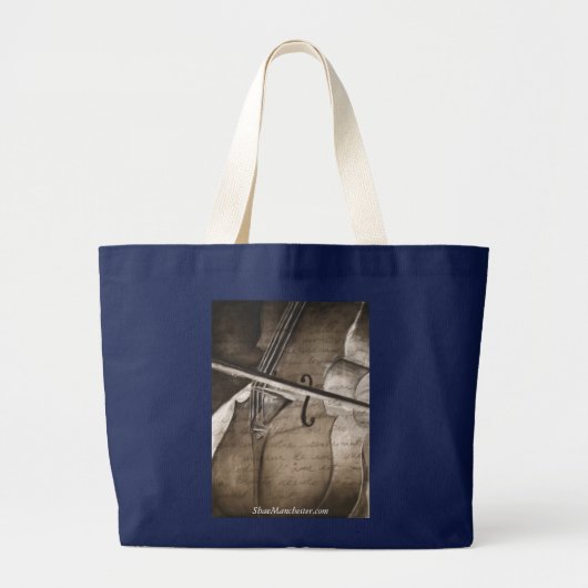 Canvas canvas tas met Cello (Voorkant)