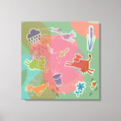 Canvas cow chicken bird (Voorkant)