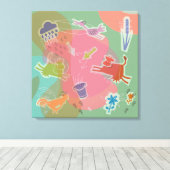 Canvas cow chicken bird (Insitu (Houten vloer))