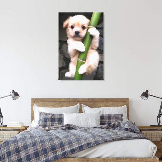 Canvas Cute Puppy Gaejook 개죽이  (Insitu (Slaapkamer))