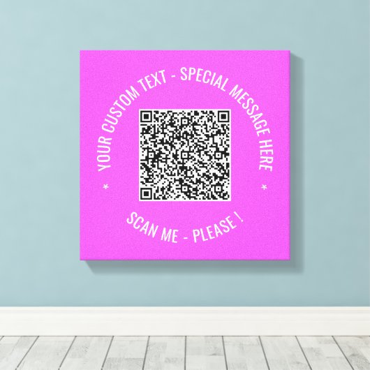 Canvas de code QR Impression Info analyse et texte (Insitu (Plancher de Bois))