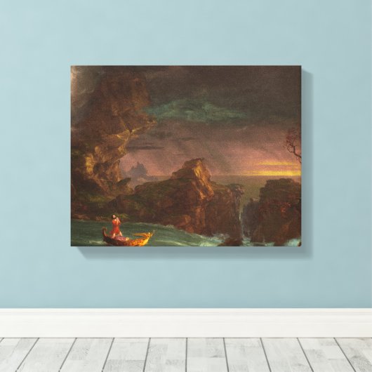 Canvas De reis van het leven, mannelijkheid, Thoma (Insitu (Houten vloer))