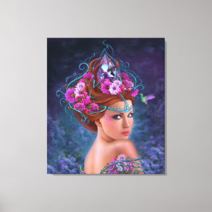 Canvas Flower koningin Afdruk
