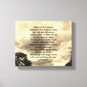 CANVAS GEDICHT DANS VAN DE SEIZOENEN ONTWERP AFDRUK