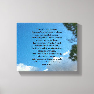 CANVAS GEDICHT DANS VAN DE SEIZOENEN ONTWERP AFDRUK