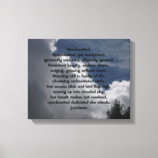 CANVAS GEDICHT OPENHEARTED OP FOTO AFDRUK