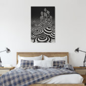 Canvas geometrische Magic Mushrooms grijs (Insitu (Slaapkamer))