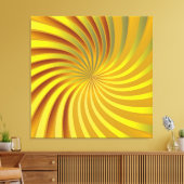 Canvas gouden spiraal vortex afdruk (Insitu (Woonkamer))