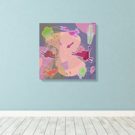 Canvas happy cows (Insitu (Houten vloer))