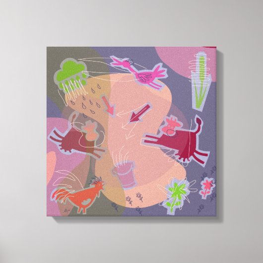 Canvas happy cows afdruk (Voorkant)