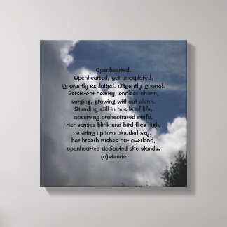 CANVAS HET HART GEDICHT AFDRUK