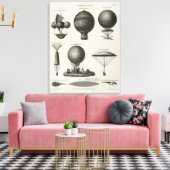 canvas Hete Luchtballon Luchtvaart Afdruk (Insitu (Woonkamer))