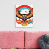 Canvas Inheemse Eagle Wall Art (Insitu (Woonkamer))