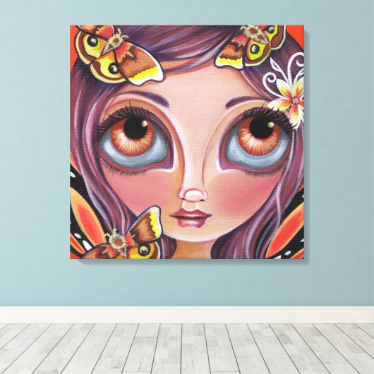 Canvas — Io Moth Fairy — Afdrukken (Insitu (Houten vloer))