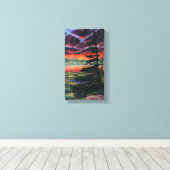 Canvas klein Canvas met landschapsschilderingen (Insitu (Houten vloer))