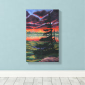 Canvas klein in Canvas met zonnesbrood in Canadees (Insitu (Houten vloer))