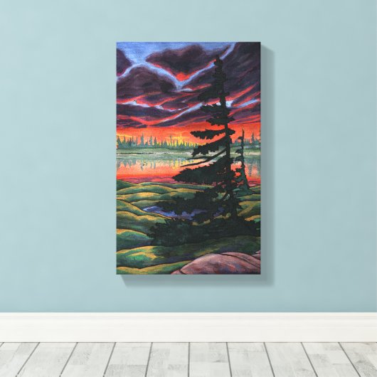 Canvas klein in Canvas met zonnesbrood in Canadees (Insitu (Houten vloer))