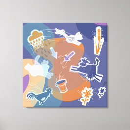 canvas koeien buiten afdruk