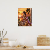 Canvas Kunst "Nile Sunset" Poster (Keuken)