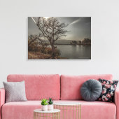 Canvas Lake 4 Afdruk (Insitu (Woonkamer))