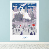 Canvas Londen City Skyline Kunstwerk (Insitu (Houten vloer))