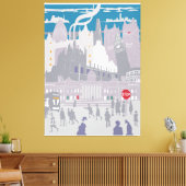 Canvas Londen City Skyline Kunstwerk (Insitu (Woonkamer))