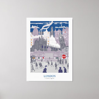 Canvas Londen City Skyline Kunstwerk Afdruk