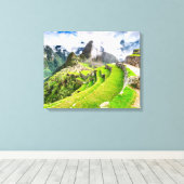 Canvas Machu Picchu, Cusco - Peru Afdruk (Insitu (Houten vloer))